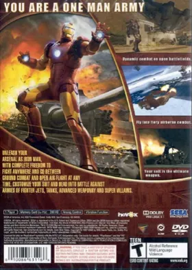 Iron Man box cover back